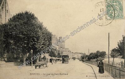Carte postale ancienne Le quai du Port-Maillard — Nantes (Loire-Atlantique)