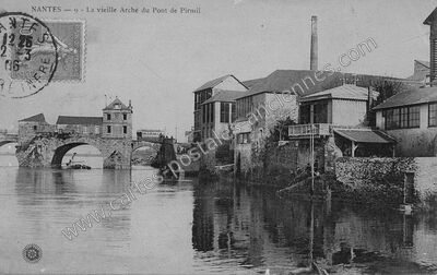 Carte postale ancienne La vieille Arche du Pont de Pirmil — Nantes (Loire-Atlantique)