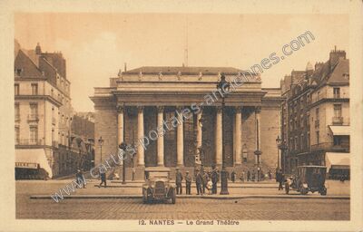 Carte postale ancienne Le Grand Théâtre — Nantes (Loire-Atlantique)