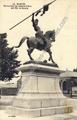 Carte postale ancienne Monument de Jeanne d'Arc — Nantes (Loire-Atlantique)