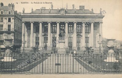 Carte postale ancienne Le Palais de la Bourse — Nantes (Loire-Atlantique)