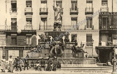 Carte postale ancienne Fontaine de la place Royale — Nantes (Loire-Atlantique)