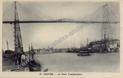 Carte postale ancienne Le Pont Transbordeur — Nantes (Loire-Atlantique)