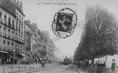 Carte postale ancienne Le quai de la Fosse — Nantes (Loire-Atlantique)