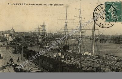 Carte postale ancienne Panorama du Port (extérieur) — Nantes (Loire-Atlantique)