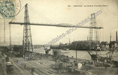 Carte postale ancienne Le Pont à Transbordeur — Nantes (Loire-Atlantique)