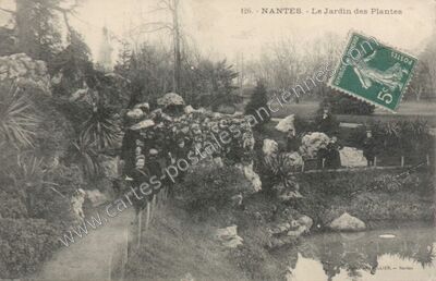 Carte postale ancienne Le Jardin des Plantes — Nantes (Loire-Atlantique)