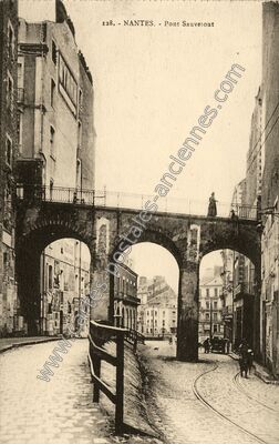 Carte postale ancienne Pont Sauvetont — Nantes (Loire-Atlantique)