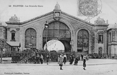 Carte postale ancienne La Grande Gare — Nantes (Loire-Atlantique)