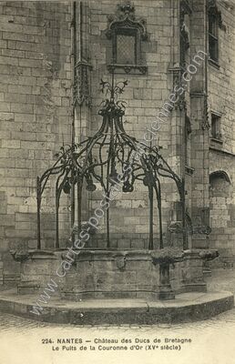 Carte postale ancienne Château des Ducs de Bretagne Le Puits de la Couronne d'Or — Nantes (Loire-Atlantique)
