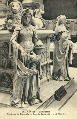 Carte postale ancienne Tombeau de François II, Duc de Bretagne - « La Force — Nantes (Loire-Atlantique)
