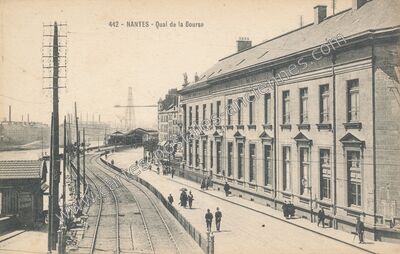 Carte postale ancienne Quai de la Bourse — Nantes (Loire-Atlantique)