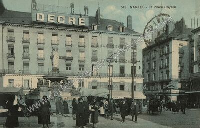 Carte postale ancienne La Place Royale — Nantes (Loire-Atlantique)