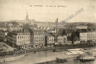 Carte postale ancienne Le quai de Richebourg — Nantes (Loire-Atlantique)