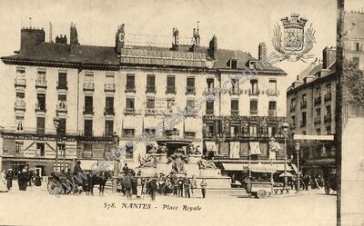 Carte postale ancienne Place Royale — Nantes (Loire-Atlantique)