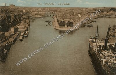 Carte postale ancienne Vue générale — Nantes (Loire-Atlantique)