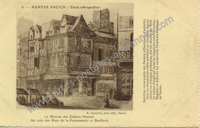 Carte postale ancienne Etude rétrospective — Nantes (Loire-Atlantique)