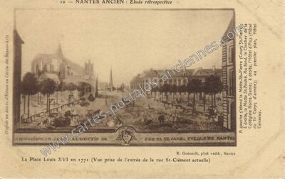 Carte postale ancienne Étude rétrospective — Nantes (Loire-Atlantique)