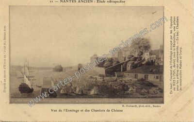 Carte postale ancienne Étude rétrospective — Nantes (Loire-Atlantique)