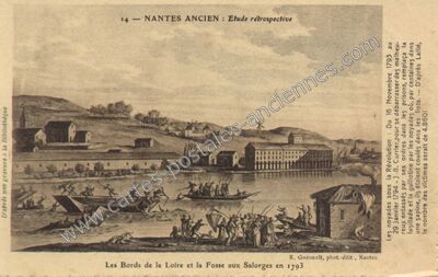 Carte postale ancienne Etude rétrospective — Nantes (Loire-Atlantique)