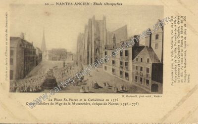 Carte postale ancienne Etude rétrospective — Nantes (Loire-Atlantique)