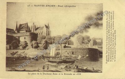 Carte postale ancienne Etude rétrospective — Nantes (Loire-Atlantique)