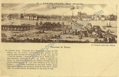 Carte postale ancienne Etude rétrospective — Nantes (Loire-Atlantique)