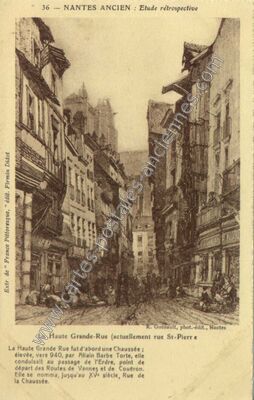 Carte postale ancienne Etude rétrospective — Nantes (Loire-Atlantique)
