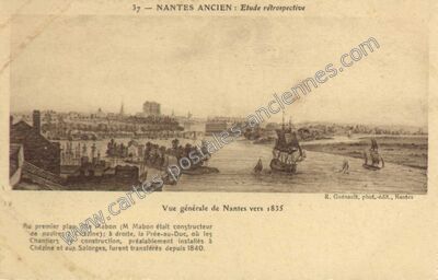 Carte postale ancienne Etude rétrospective — Nantes (Loire-Atlantique)