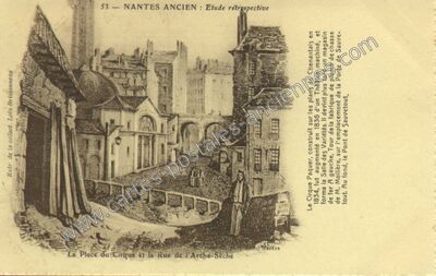 Carte postale ancienne Etude rétrospective — Nantes (Loire-Atlantique)