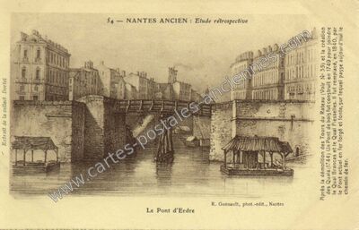 Carte postale ancienne Etude rétrospective — Nantes (Loire-Atlantique)