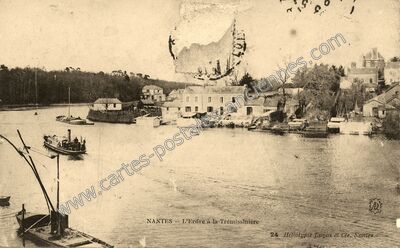 Carte postale ancienne L'Erdre à la Trémissinière — Nantes (Loire-Atlantique)