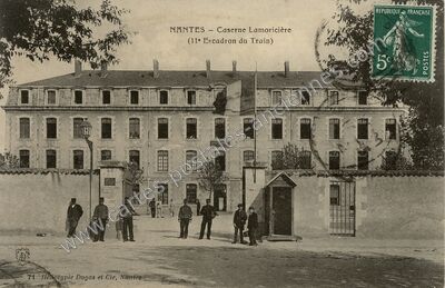 Carte postale ancienne Caserne Lamoricière (11° Escadron du Train) — Nantes (Loire-Atlantique)