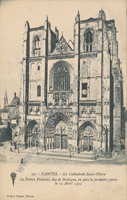 Carte postale ancienne La Cathédrale Saint-Pierre — Nantes (Loire-Atlantique)