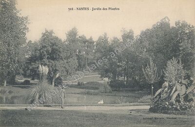 Carte postale ancienne Jardin des Plantes — Nantes (Loire-Atlantique)