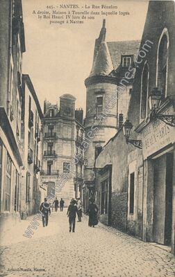 Carte postale ancienne La Rue Fénelon — Nantes (Loire-Atlantique)