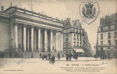 Carte postale ancienne Le Théâtre Graslin — Nantes (Loire-Atlantique)