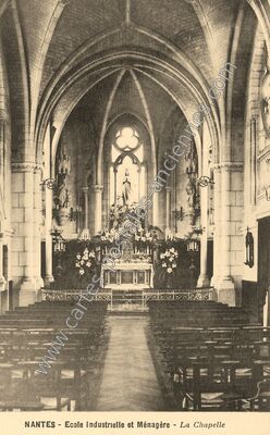 Carte postale ancienne Ecole Industrielle et Ménagère - La Chapelle — Nantes (Loire-Atlantique)