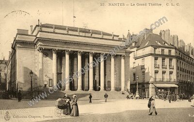 Carte postale ancienne Le Grand Théâtre — Nantes (Loire-Atlantique)