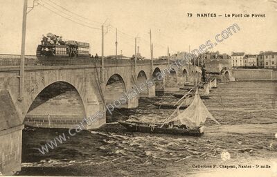 Carte postale ancienne Le Pont de Pirmil — Nantes (Loire-Atlantique)