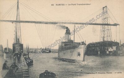 Carte postale ancienne Le Pont Transbordeur — Nantes (Loire-Atlantique)