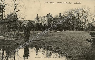 Carte postale ancienne Jardin des Plantes. - Le Lycée — Nantes (Loire-Atlantique)