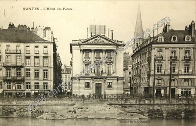 Carte postale ancienne L'Hôtel des Postes — Nantes (Loire-Atlantique)