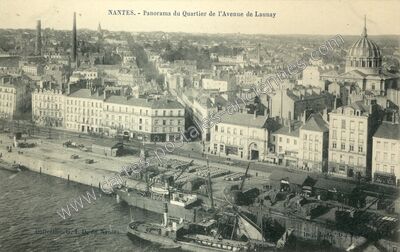 Carte postale ancienne Panorama du Quartier de l'Avenue de Launay — Nantes (Loire-Atlantique)