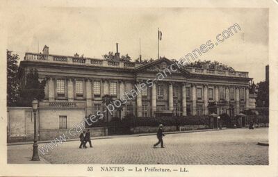 Carte postale ancienne La Préfecture — Nantes (Loire-Atlantique)