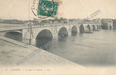 Carte postale ancienne Le Pont de Pirmil — Nantes (Loire-Atlantique)