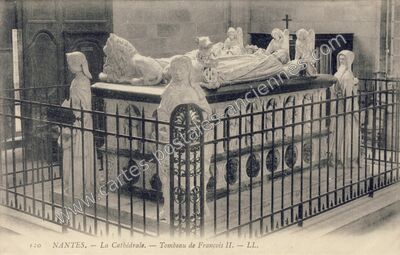 Carte postale ancienne La Cathédrale. — Tombeau de François II — Nantes (Loire-Atlantique)
