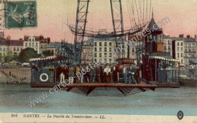 Carte postale ancienne La Nacelle du Transbordeur — Nantes (Loire-Atlantique)