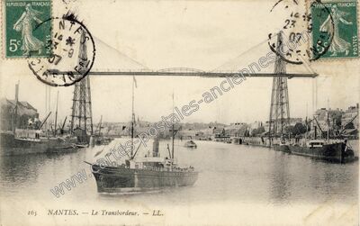 Carte postale ancienne Le Transbordeur — Nantes (Loire-Atlantique)