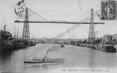 Carte postale ancienne Le Pont Transbordeur — Nantes (Loire-Atlantique)